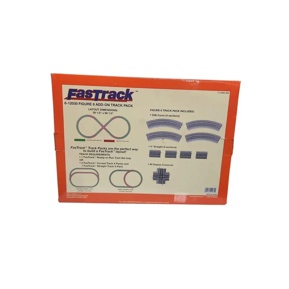 Lionel 6-12030 FasTrack Figure 8 Add-On Track Pack O Gauge Train Set Expansion